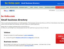 Tablet Screenshot of bc-links.com